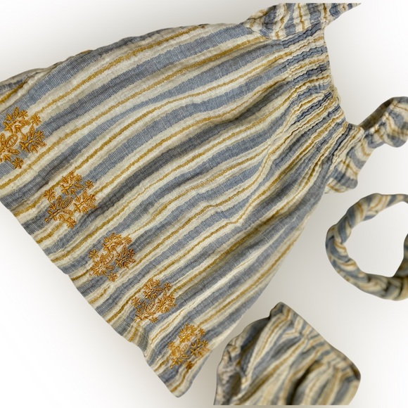 Baby Girl Three-Piece Set: Dress , Headband & Bloomer - Picture 2 of 4